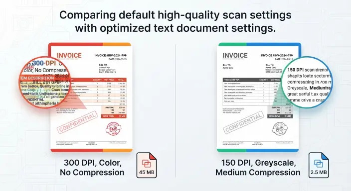 why is my scanned pdf so large